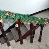 إكليل إبر الصنوبر الاصطناعي بطول 5.2/5.5 متر مصنوع من الخيزران والبولي فينيل كلوريد، نبات إبر الصنوبر لتزيين حفلات الزفاف وأعياد الميلاد